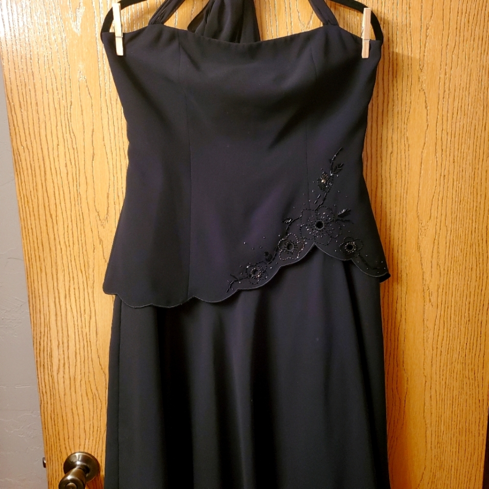 Black Cocktail Dress with bead detailing